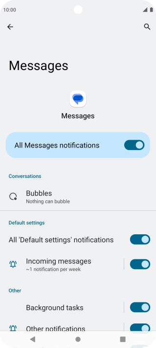 Press the indicator next to 