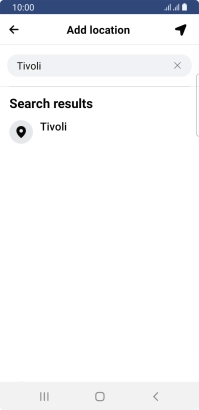 Press the required location.