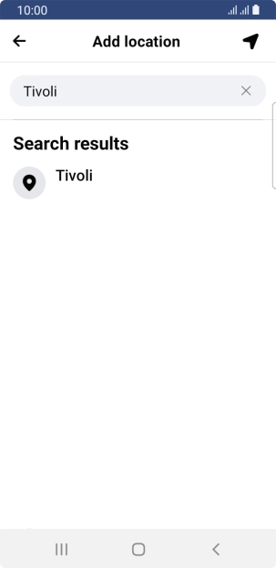 Press the required location.