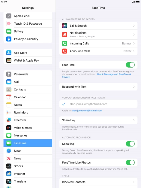 Press the indicator next to 