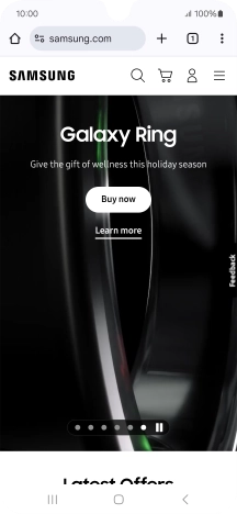 Press the menu icon.