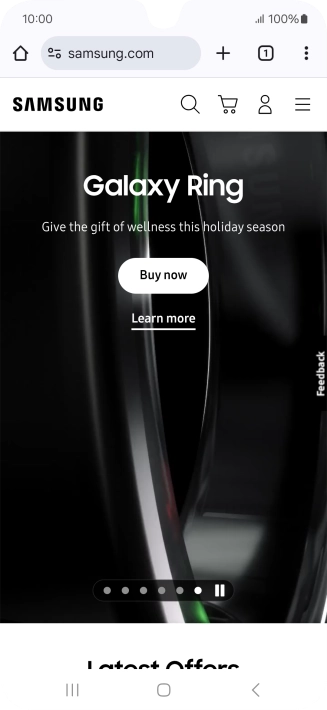 Press the menu icon.