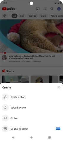Press Upload a video.