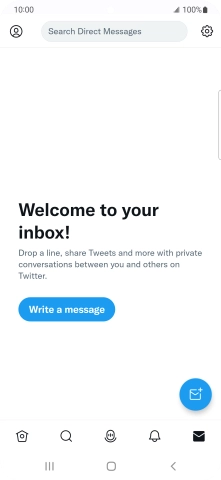 Press the new message icon. Press the new message icon.