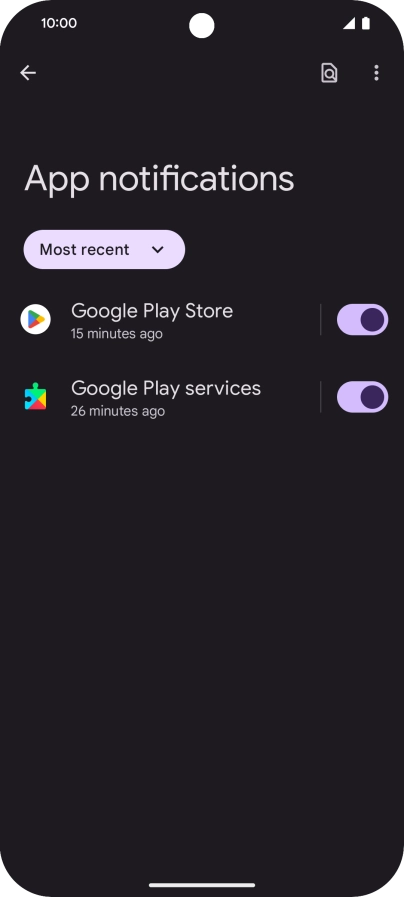 Press the drop down list.