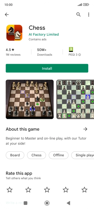 Press Install and follow the instructions on the screen to install the app.