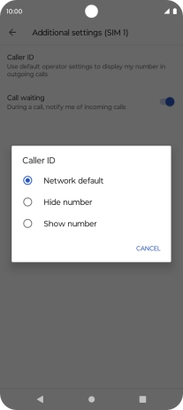 Press Show number to turn on caller identification.