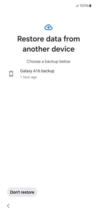 Press the required backup and your phone restores the content of the selected backup. Subsequently, follow the instructions on the screen to set up your phone and prepare it for use.