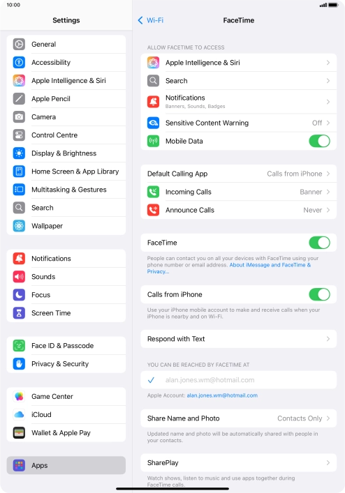 Press the indicator next to 