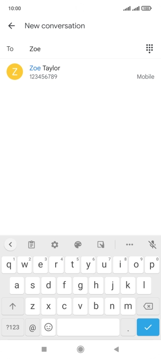 Press the required contact.