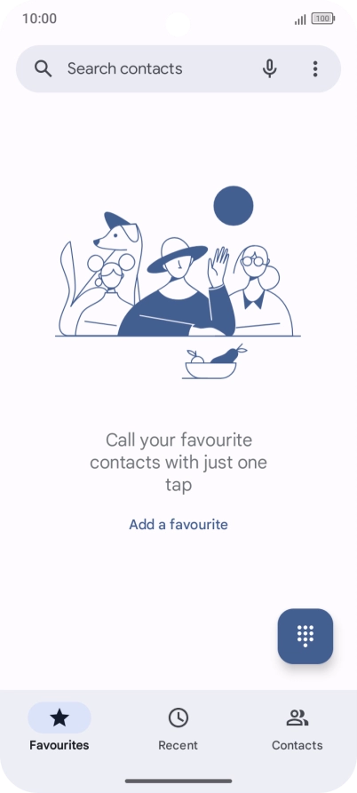 Press the keypad icon.
