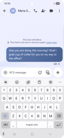 Start a conversation and press the AI icon.