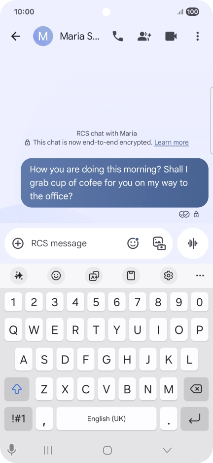 Start a conversation and press the AI icon.