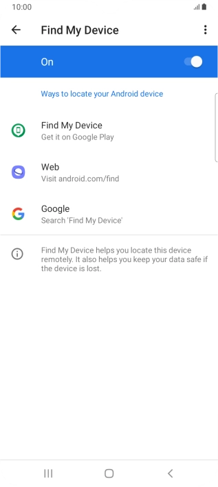 Press the Home key to return to the home screen.