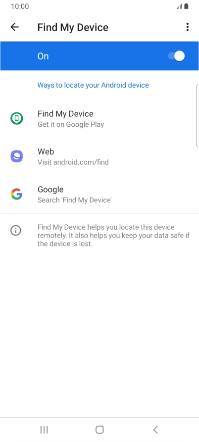 Press the Home key to return to the home screen.