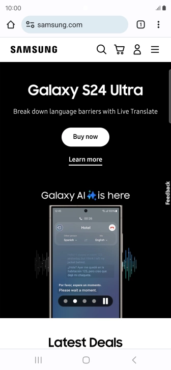 Press the Home key to return to the home screen.