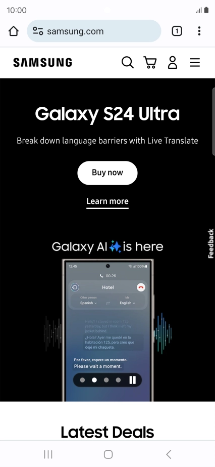 Press the Home key to return to the home screen.