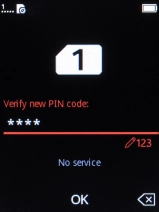 Key in the new PIN again and press the Navigation key.