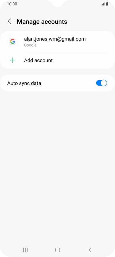 Press Add account. Press Add account.