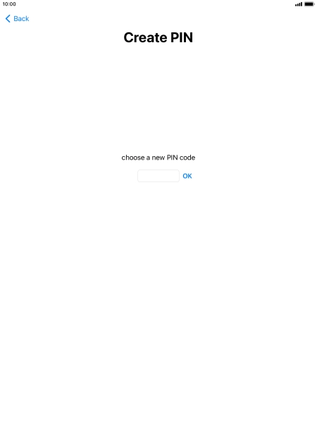 Key in a new four-digit PIN and press OK.