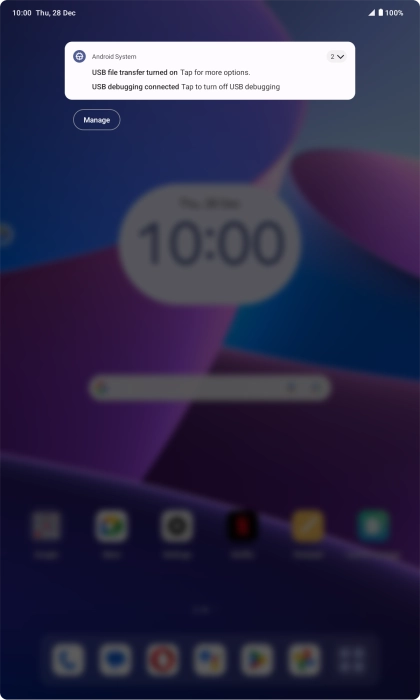 Press the drop down list.