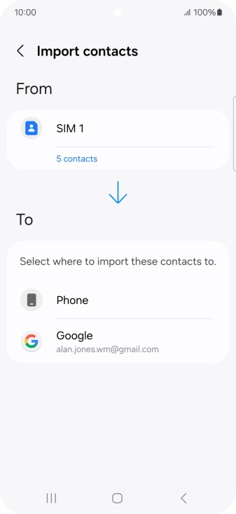 Press the required Google account.
