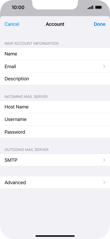 Press SMTP. Press SMTP.