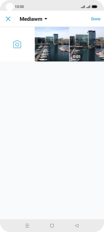 Press the required picture or video clip.