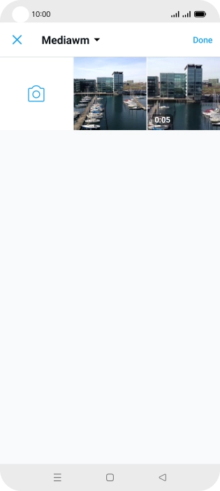 Press the required picture or video clip.