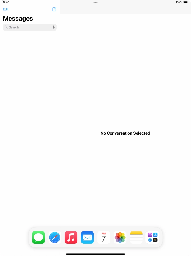 Slide your finger downwards on Dock to minimise it. Slide your finger downwards on Dock to minimise it.