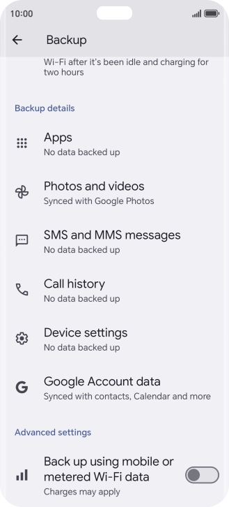 Press the indicator next to 