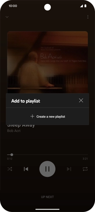 Press Create a new playlist. Press Create a new playlist.