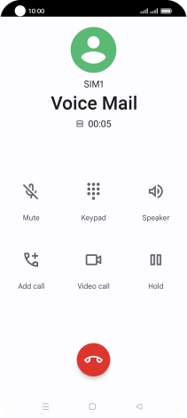 Press the end call icon. Press the end call icon.
