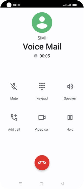 Press the end call icon. Press the end call icon.