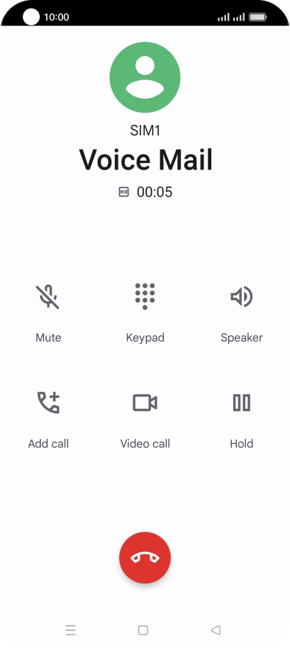 Press the end call icon. Press the end call icon.