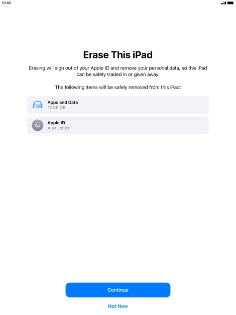 Press Continue. Press Continue.