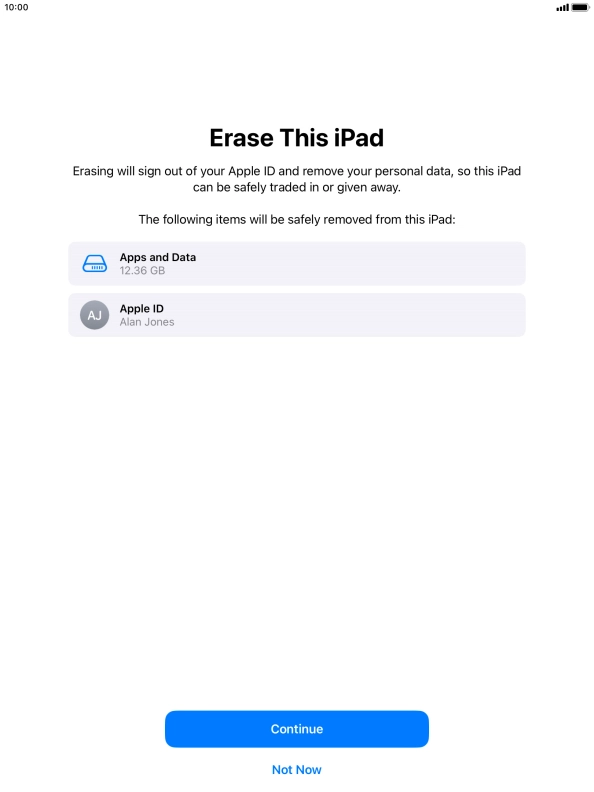 Press Continue. Press Continue.
