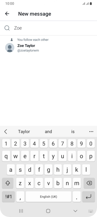Press the required contact.