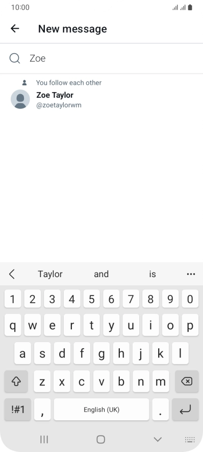 Press the required contact.