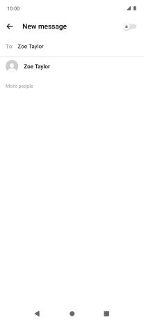 Key in the first letters of the recipient's name and press the required contact.