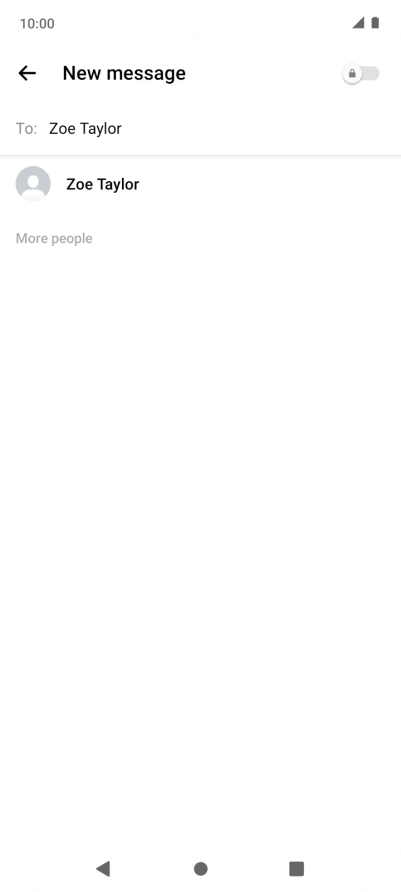 Key in the first letters of the recipient's name and press the required contact.