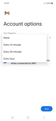 Press the required setting. Press the required setting.