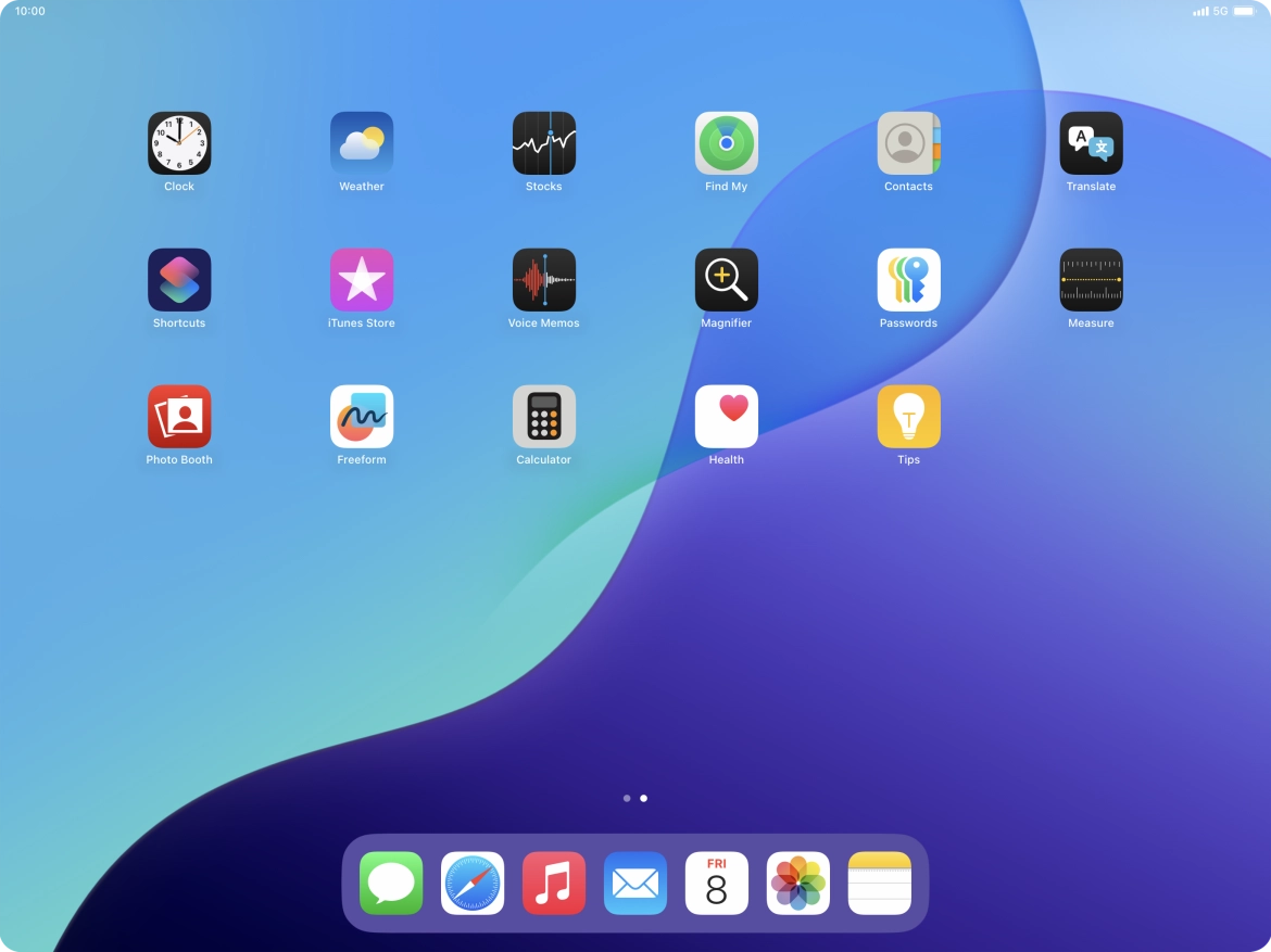 Open the required application.