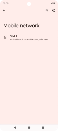 Press the name of the SIM.