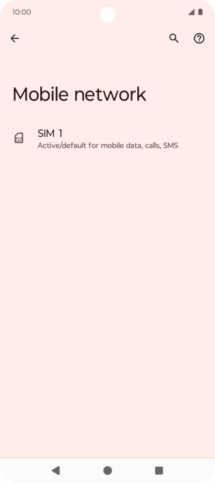 Press the name of the SIM.