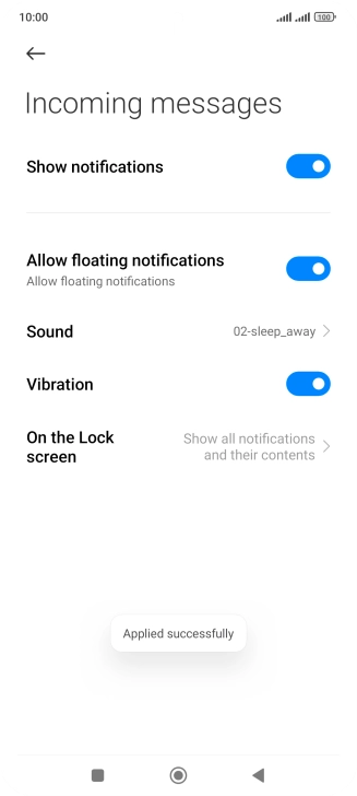 Press the Home key to return to the home screen.