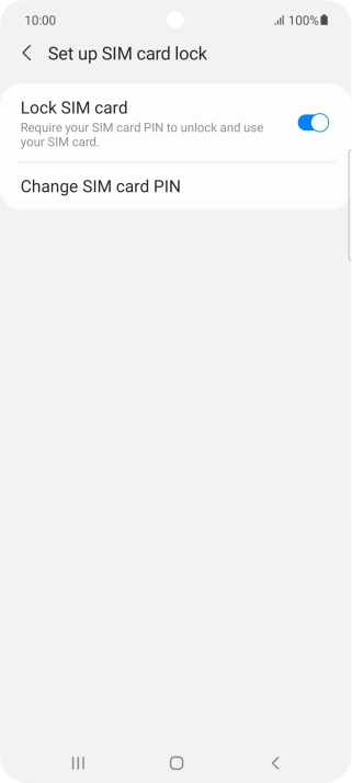 Press Change SIM card PIN.