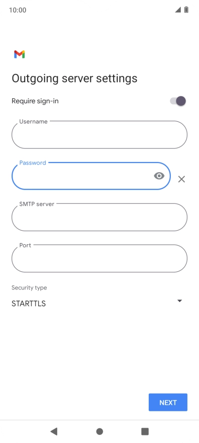 Press the field below 