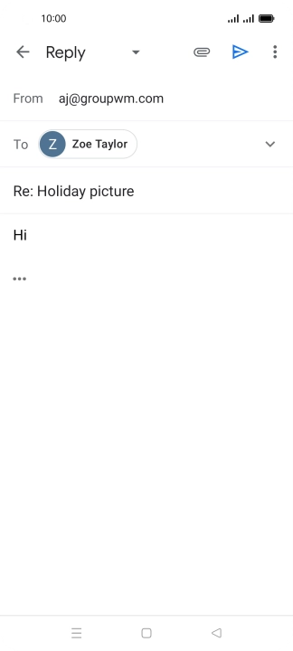 Press the send icon.