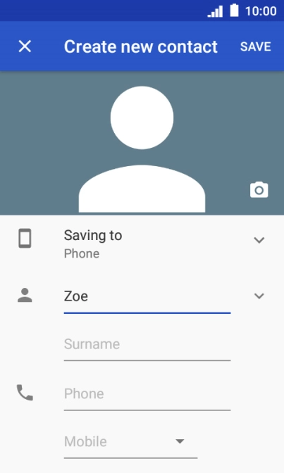 Press Surname and key in the last name.